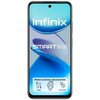 Smartfon w kolorze tytanowym z dwoma aparatami i lampą błyskową umieszczonymi w prostokątnym module. Na obudowie widoczne jest logo "Infinix" oraz napis "Digital Clear AI Camera".