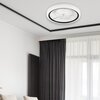 Plafon z wiatrakiem LAMKUR Gemma LM-FL-2.227 49908 Biało-czarny Materiał wykonania Stal