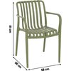 Krzesło ogrodowe HOME & GARDEN Lomi 615739 Zielony Materiał Polipropylen