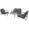 Meble ogrodowe HOME & GARDEN Como Grey-Grey 375191 Liczba miejsc 4