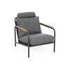Meble ogrodowe HOME & GARDEN Como Grey-Grey 375191 Materiał wykonania siedziska Tworzywo sztuczne