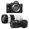 Aparat bezlusterkowy SONY Alpha A7 III (ILCE-7M3B.CEC) Body Czarny, Full Frame, 24Mpix, UHD 4K 30p, BIONZ X + Obiektyw SONY FE 16-25mm f/2.8 G (SEL1625G.SYX) + Obiektyw SONY SEL-70200G + Obiektyw SONY FE 50 mm f/1.8
