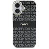 Etui DKNY Repeat Texture Pattern With Stripe do Apple iPhone 16 Czarny Model telefonu iPhone 16