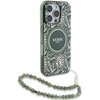 Etui GUESS IML Flowers Allover Electro With Pearl Strap MagSafe do Apple iPhone 16 Pro Max Zielony Model telefonu iPhone 16 Pro Max