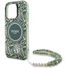Etui GUESS IML Flowers Allover Electro With Pearl Strap MagSafe do Apple iPhone 16 Pro Max Zielony Kompatybilność Apple iPhone 16 Pro Max