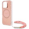 Etui GUESS IML Flowers Allover Electro With Pearl Strap MagSafe do Apple iPhone 16 Pro Różowy Kompatybilność Apple iPhone 16 Pro