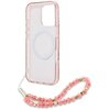 Etui GUESS IML Flowers Allover Electro With Pearl Strap MagSafe do Apple iPhone 16 Pro Różowy Marka telefonu Apple