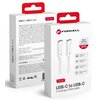 Kabel USB-C - USB-C FORCELL F-Energy C338 60W 0.25 m Biały Obsługiwane zasilanie [W] do 60