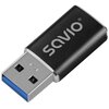 Adapter USB-C - USB 3.1 SAVIO AK-81 Czarny Gniazdo (żeńskie) USB typ C