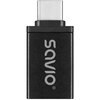 Adapter USB - USB-C SAVIO AK-80 Czarny