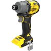 Na zdjęciu znajduje się żółto-czarna wkrętarka akumulatorowa z widocznym logo "STANLEY FATMAX" oraz oznaczeniem "V20". Produkt ma ergonomiczny uchwyt i metalowy klips do mocowania.