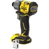 Na zdjęciu znajduje się żółto-czarna wkrętarka akumulatorowa z widocznym logo "STANLEY FATMAX" oraz napisem "V20" i "BRUSHLESS MOTOR". Urządzenie ma ergonomiczny uchwyt i metalowy klips do mocowania.