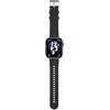 Czarny smartwatch z prostokątną tarczą, na której wyświetlana jest godzina 12:96, data "Mon 12. 03", temperatura 26°C oraz liczba kroków 24567. Na zapięciu paska widoczne jest logo "CELLY".