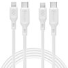 Kabel USB-C - Lightning SPIGEN DuraSync MFI 1 m Biały (2szt.)