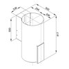 Okap VDB Tube Glass Czarny 538m3/h 60dB klasa C Wyświetlacz elektroniczny Filtr węglowy Opcjonalnie