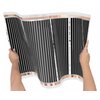 Folia grzewcza na podczerwień MISSION AIR Black Silver PTC 160W/m2 6m² szer. 50cm + regulator Aries Czarny Załączona dokumentacja Instrukcja obsługi w języku polskim
