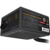 Czarny zasilacz komputerowy z widocznym napisem "FORNAX POWER 650W" oraz specyfikacją techniczną na etykiecie, w tym informacje o napięciu wejściowym i wyjściowym. Na etykiecie znajdują się również oznaczenia certyfikatów, logo "gembird" oraz kod kreskowy