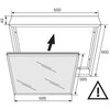 Ramka do panelu LED EKO LIGHT EKP6196  (60 x 60 x 4.3 cm) Biały Kolor Biały