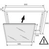 Ramka do panelu LED EKO LIGHT EKP9131 (60 x 60 x 4.3 cm) Biały Kolor Biały