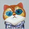 Etui NIMMY Glasses Cool Cat do Apple iPhone 15 Szary Seria telefonu iPhone