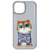 Etui NIMMY Glasses Cool Cat do Apple iPhone 15 Szary Kompatybilność Apple iPhone 15