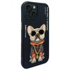 Etui NIMMY Glasses Cool Dog do Apple iPhone 15 Czarny Seria telefonu iPhone