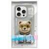 Etui NIMMY Cool&Cute 2.0 Bear do Apple iPhone 15 Pro Max Szary Materiał Poliester