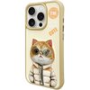 Etui NIMMY Cool&Cute 2.0 Cat do Apple iPhone 15 Pro Khaki Seria telefonu iPhone