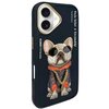 Etui NIMMY Glasses Cool Dog do Apple iPhone 16 Czarny Seria telefonu iPhone