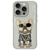 Etui NIMMY Glasses Cool Dog do Apple iPhone 15 Pro Max Szary