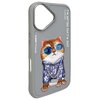 Etui NIMMY Glasses Cool Cat do Apple iPhone 16 Szary Kompatybilność Apple iPhone 16