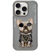 Etui NIMMY Glasses Cool Dog do Apple iPhone 16 Pro Max Szary