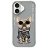 Etui NIMMY Glasses Cool Dog do Apple iPhone 16 Szary