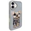 Etui NIMMY Glasses Cool Dog do Apple iPhone 16 Szary Seria telefonu iPhone