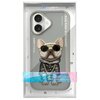 Etui NIMMY Glasses Cool Dog do Apple iPhone 16 Szary Materiał Metal