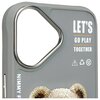 Etui NIMMY Cool&Cute 2.0 Bear do Apple iPhone 16 Szary Dominujący kolor Szary