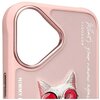 Etui NIMMY Glasses Cool Cat do Apple iPhone 16 Różowy Dominujący kolor Różowy