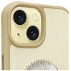 Etui w kolorze khaki z wycięciem na aparat telefonu, ozdobione grafiką przedstawiającą psa w okularach. Na etui widoczny jest tekst: "I've got my dog face" oraz "YJ202102", a także logo "NIMMY".