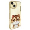 Etui NIMMY Big Eyed Pet 2.0 Cat do Apple iPhone 15 Khaki Seria telefonu iPhone