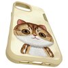 Etui NIMMY Big Eyed Pet 2.0 Cat do Apple iPhone 15 Khaki Dominujący kolor Khaki