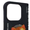 Czarne etui na telefon z dużym otworem na aparat, ozdobione haftowanym wizerunkiem kota w okularach. Na etui widoczny jest tekst: "NIMMY DESIGN" oraz "I'M NOT COOL BUT I AM LIMITED YJ202205".