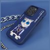 Etui NIMMY Glasses Cool Cat do Apple iPhone 15 Pro Niebieski Materiał Metal