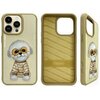 Etui w kolorze khaki przedstawia ilustrację psa w okularach i sweterku, z tekstem "NIMMY Friends" oraz "I've got my dog friend". Wewnątrz etui widoczny jest napis "Nimmy", a na boku znajduje się logo "NIMMY".
