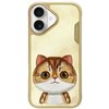 Etui NIMMY Big Eyed Pet 2.0 Cat do Apple iPhone 16 Khaki