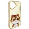Etui NIMMY Big Eyed Pet 2.0 Cat do Apple iPhone 16 Khaki Model telefonu iPhone 16