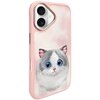 Etui NIMMY Big Eyed Pet 2.0 Cat do Apple iPhone 16 Różowy Seria telefonu iPhone