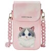 Zestaw prezentowy NIMMY Big Eyed Pet 2.0 Cat 3w1 Różowy 3w1 Torebka na telefon + Portfel + Etui na lokalizator Seria telefonu Uniwersalny