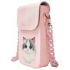 Zestaw prezentowy NIMMY Big Eyed Pet 2.0 Cat 3w1 Różowy 3w1 Torebka na telefon + Portfel + Etui na lokalizator Model telefonu Uniwersalny