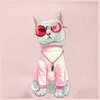Saszetka NIMMY Glasses Cool Cat Różowy Kompatybilność Uniwersalny