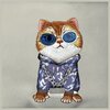 Saszetka NIMMY Crossbody Glasses Cool Cat Szary Model telefonu Uniwersalny